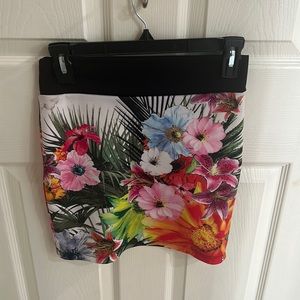 Floral mini skirt